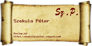 Szekula Péter névjegykártya